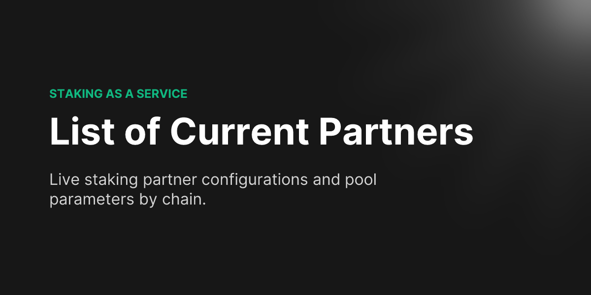List of Current Partners - docs