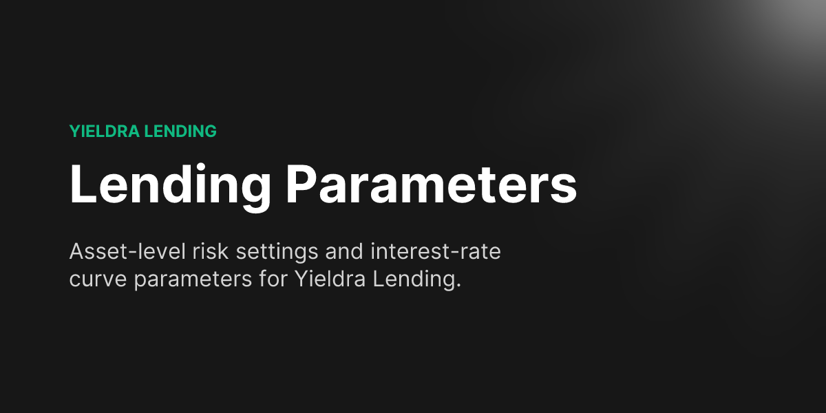 Lending Parameters - docs